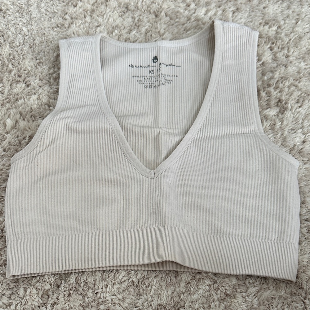 Spiritual Gangster Ribbed Cream Top